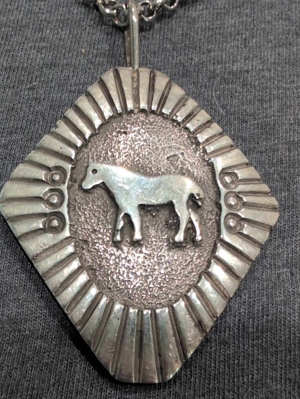 Silver Horse Pendant Necklace - Artist Emerson Kinsel